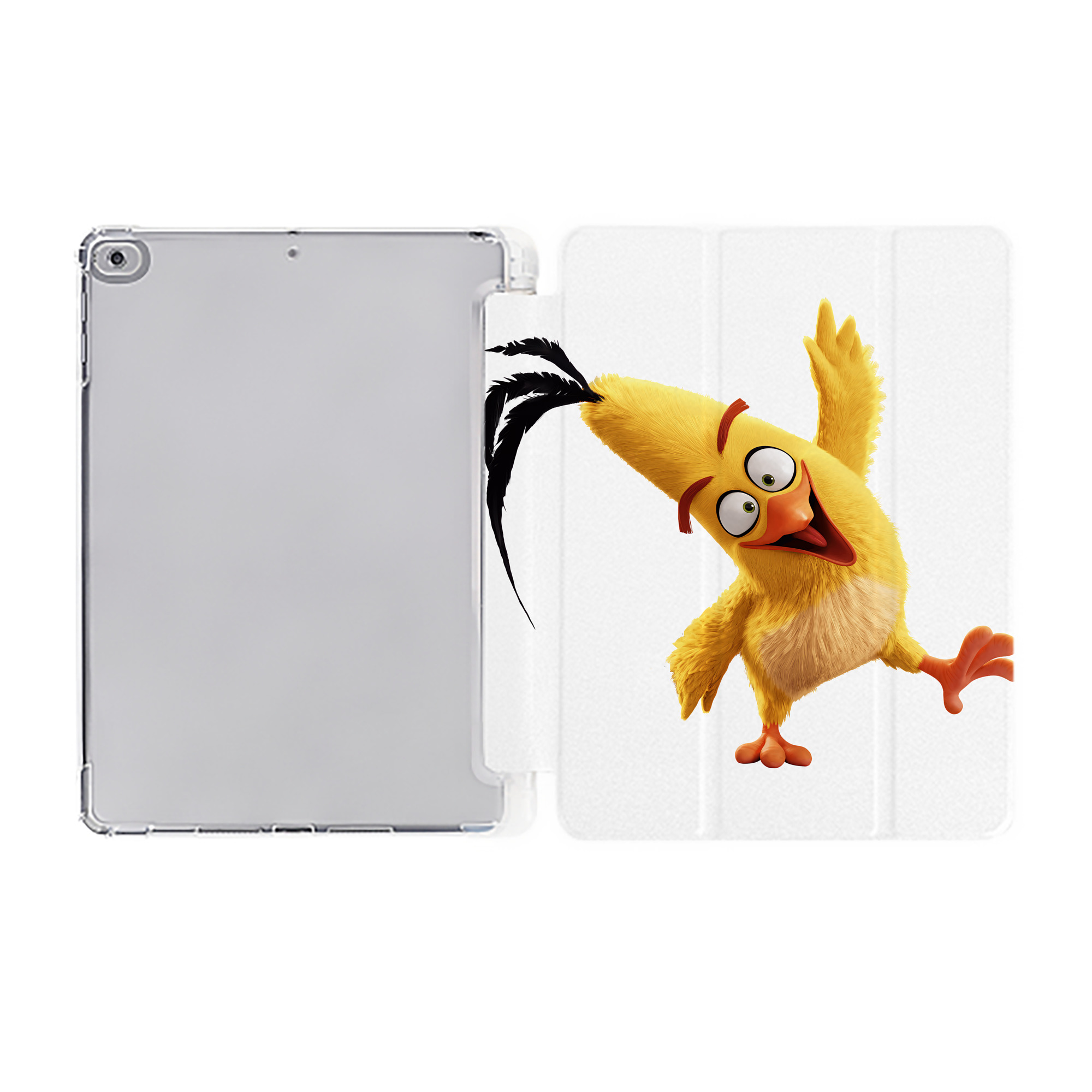 （画像用） Angry Birds アングリーバード IPad ケース ペン収納付き 三つ折りスタンド PUレザー×シリコン 対応機種9.5/10.5/10.9インチ